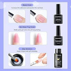 Complete Nude Pink Polygel Nail Kit | 8-Piece Starter Set + UV Lamp