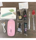 Complete Nude Pink Polygel Nail Kit | 8-Piece Starter Set + UV Lamp