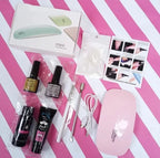 Complete Nude Pink Polygel Nail Kit | 8-Piece Starter Set + UV Lamp