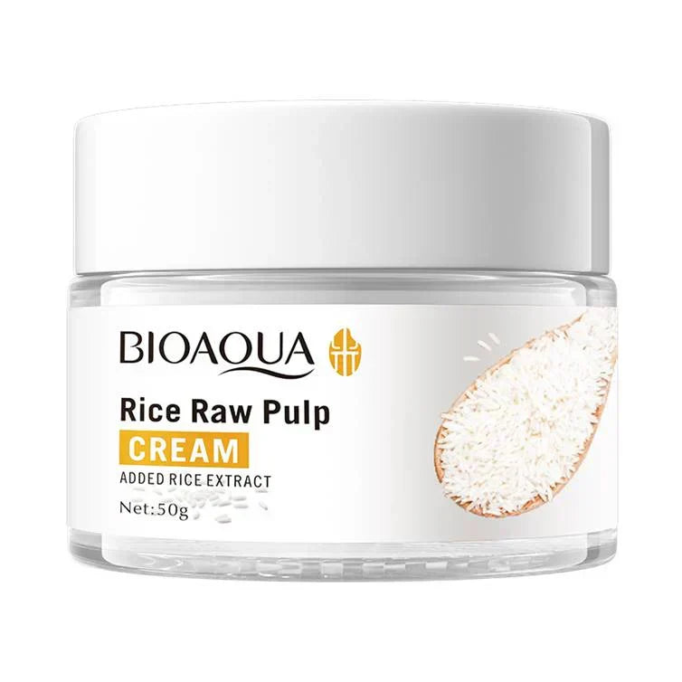 BIOAQUA Rice Raw Pulp Moisturizing Face Cream (50g) - Makeup Basket