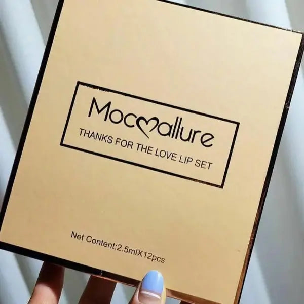 12 Pcs MOCALLURE Matte Lip Kit - Waterproof & Long Lasting (Full Box) - Makeup Basket