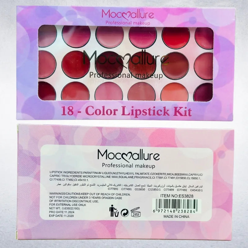 Mocallure 18 Color Lipstick Palette
