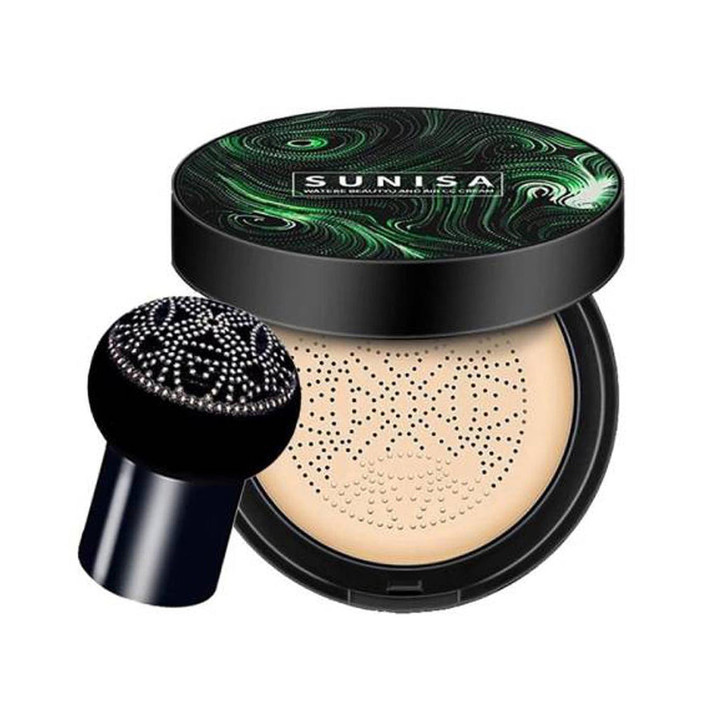 Sunisa 3-in-1 Mushroom Head Air Cushion CC Cream | Waterproof Full Coverage Foundation (20g) - Makeup Basket