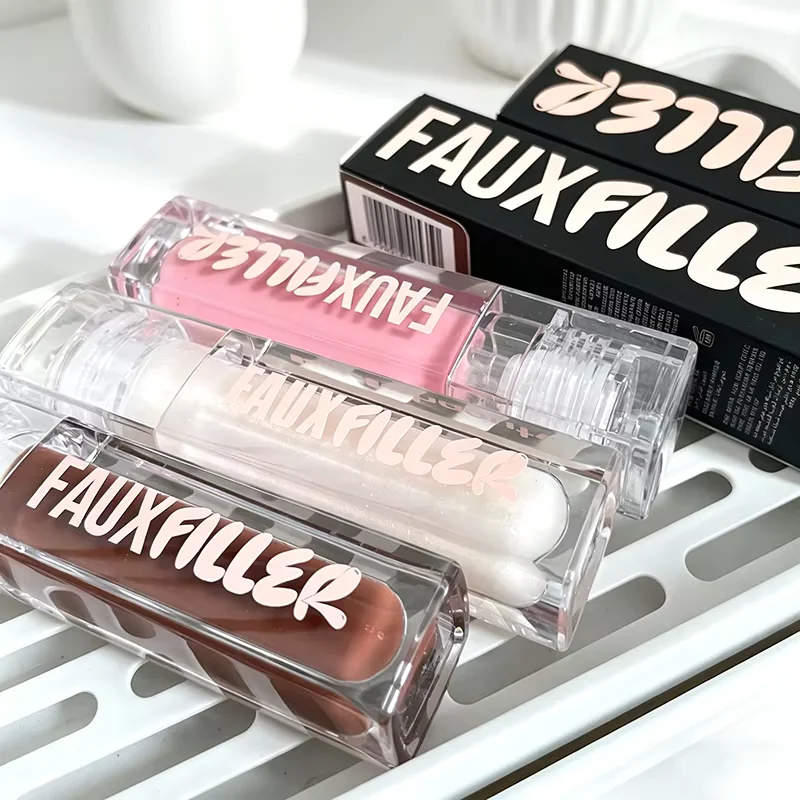 Huda Beauty Faux Filler Shiny Non-Sticky Lip Gloss VIORIA LUXE