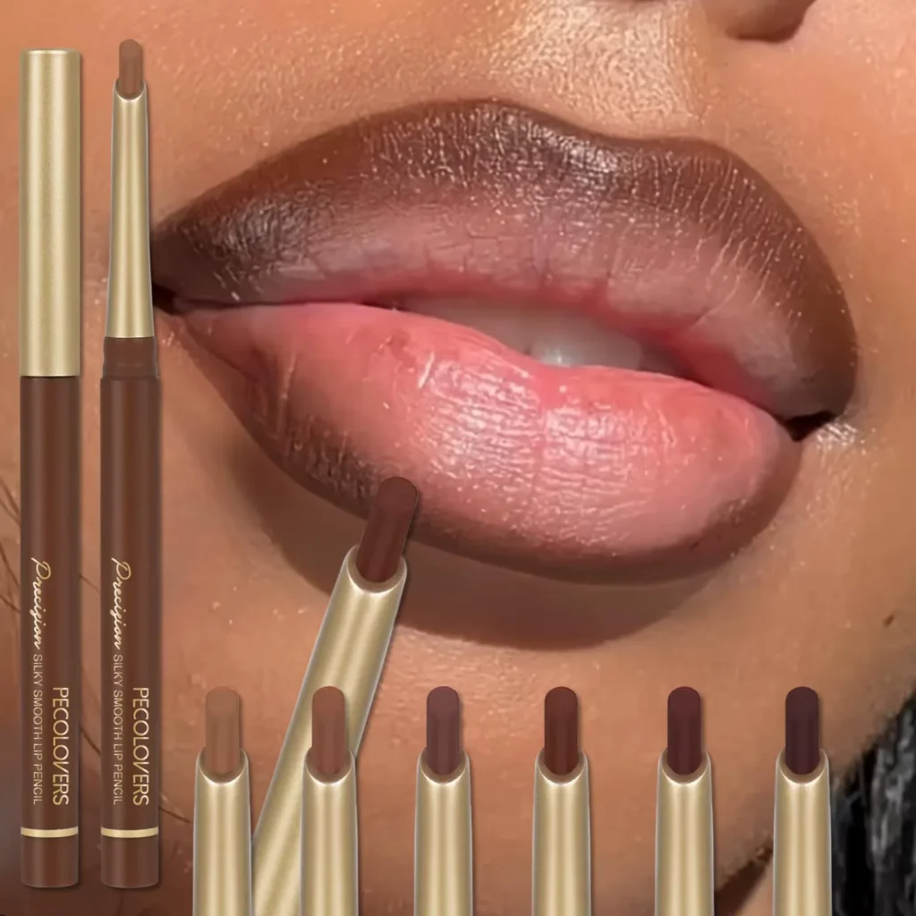 Matte 6-Colors Lip Liner Pencil Bevel Design Nib vioria luxe