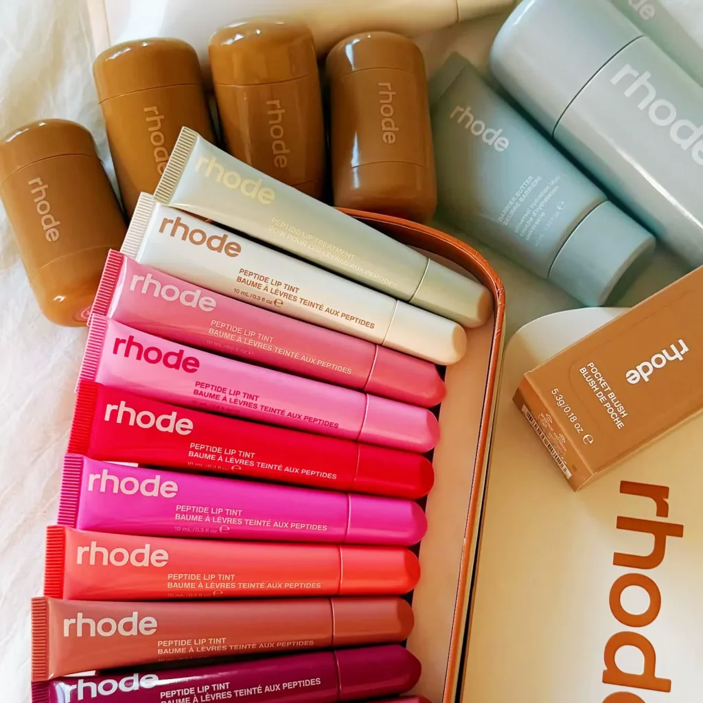 Rhodee Blusher Rouge Powder Pocket Blush Lip Gloss viorialuxe