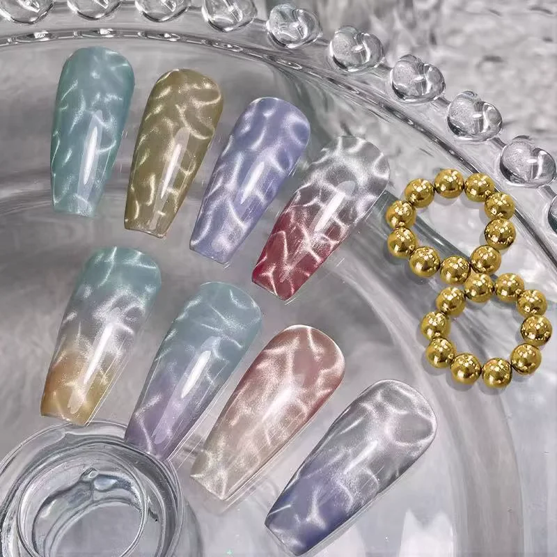 Water Ripple Cat Eye Magnetic Gel Beads (10pcs20pcs) vioria luxe