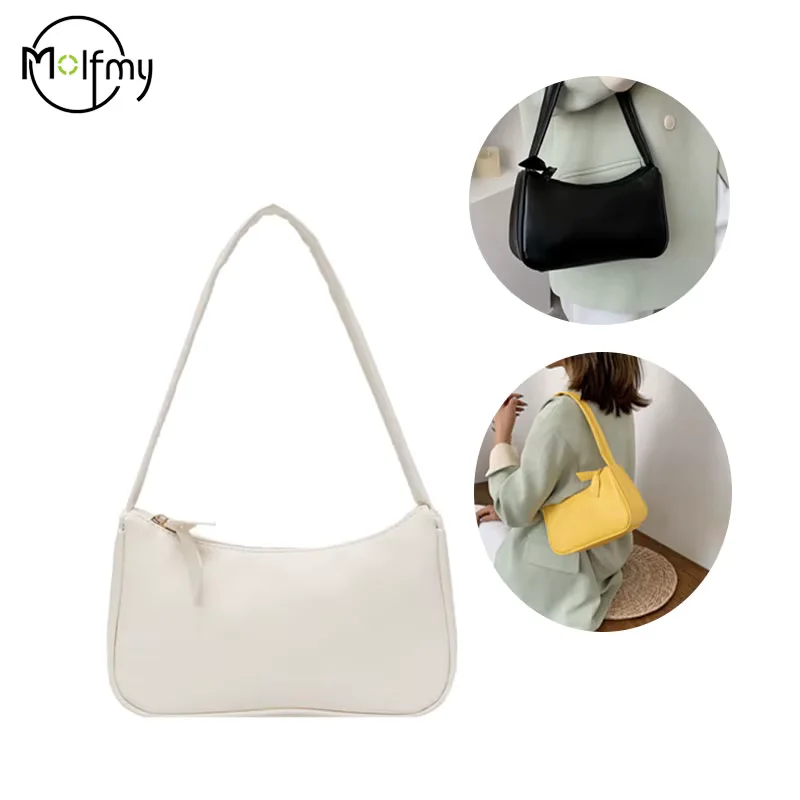 Elegant Pure Color Small Handbag